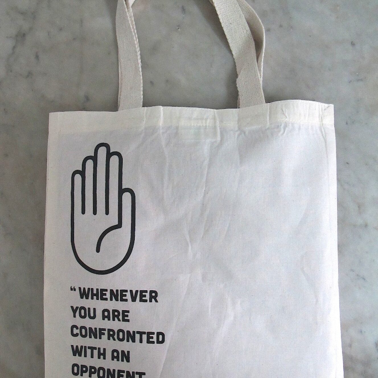 Cotton bag: 12" x13": Gandhi Conquer
