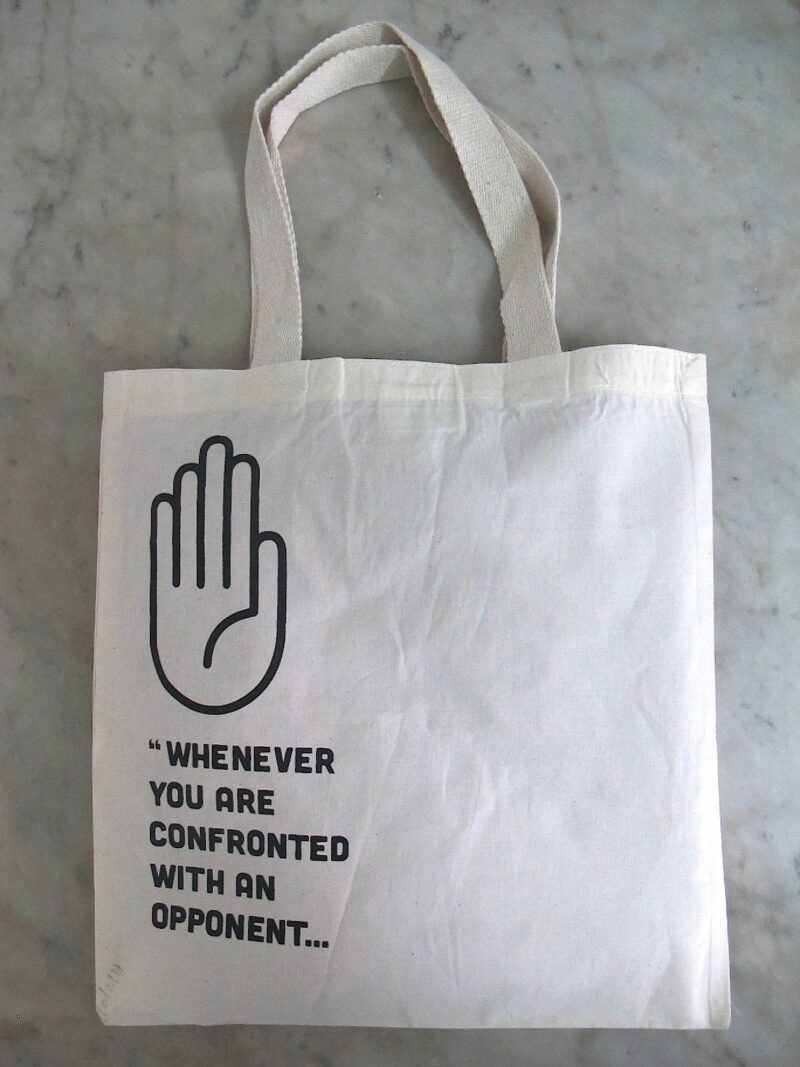 Cotton bag: 12" x13": Gandhi Conquer