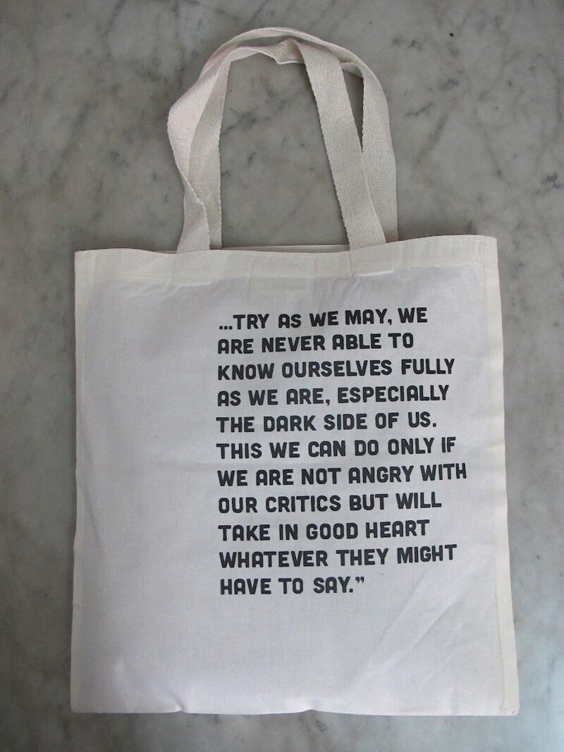 Cotton bag: 12" x13": Gandhi Selfie - Image 2