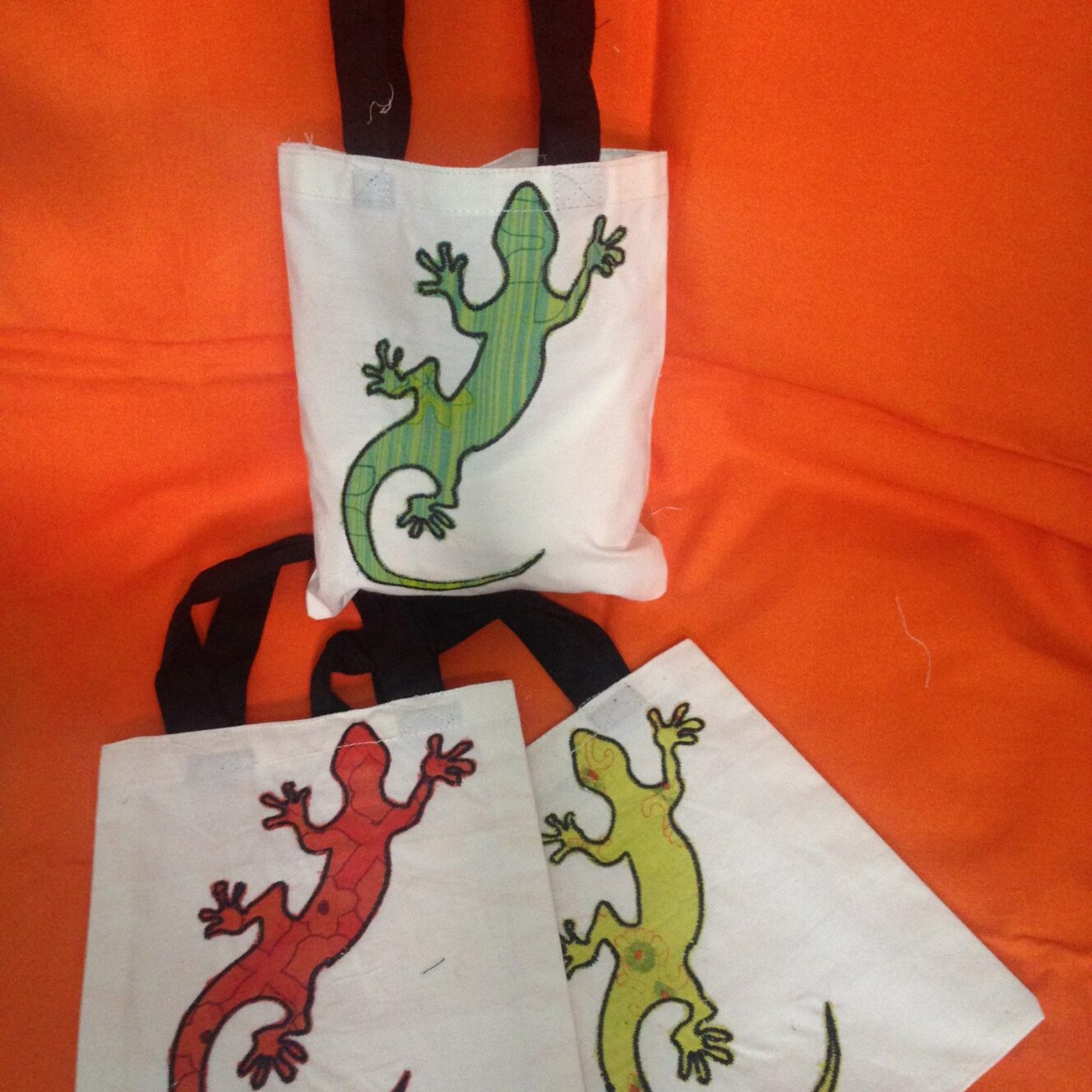 Gift bags: 6" x 7": Applique: Lizard