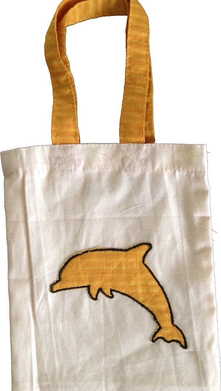 Gift bags: 6" x 7": Applique: Dolphin