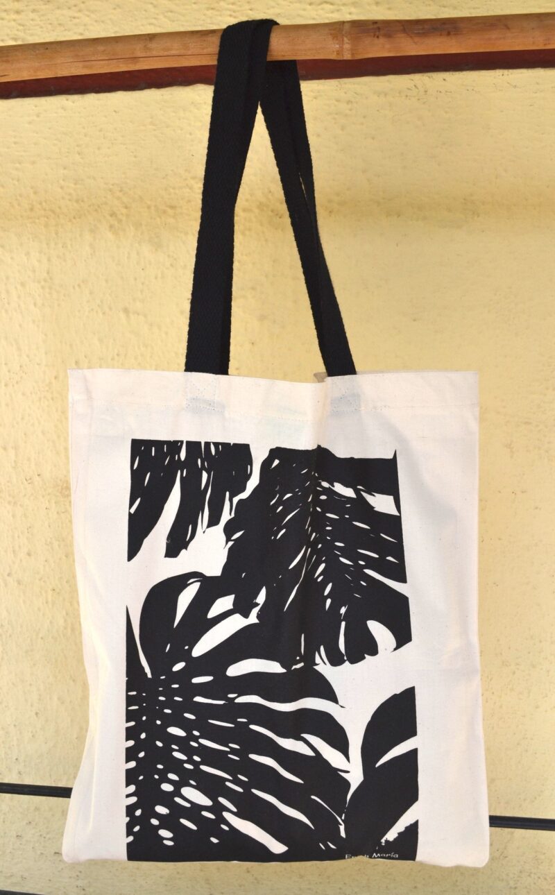 Cotton Bag: 15" x 17": Leaves 1 - Image 2