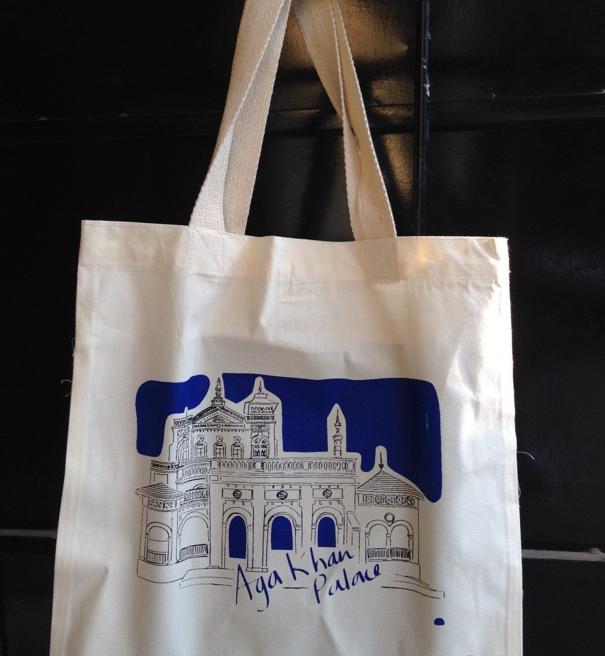 Cotton bag: 12" x13": Pune Heritage: Aga Khan English