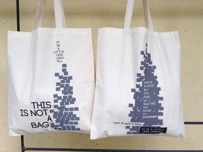 Cotton Bag: 15 x 17: This is not a bag : Landfill - Image 2