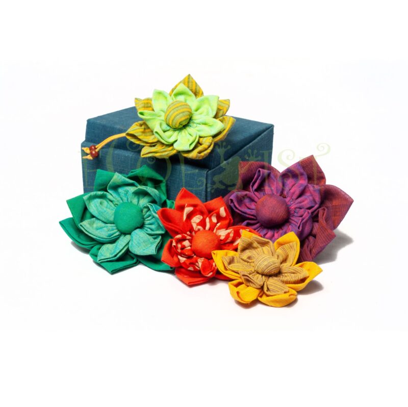 A9: Eco accessories: Box of cotton flowers - Image 3