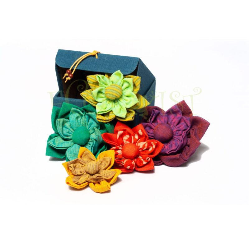 A9: Eco accessories: Box of cotton flowers