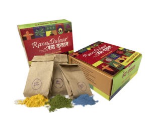 Rang Dulaar Natural Holi colours:  150g box