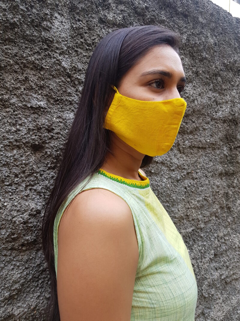 CCFM: Reusable Cotton Turmeric Masks  ( Elastic) - Image 4