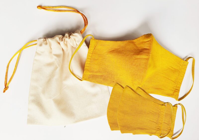 CCFM: Reusable Cotton Turmeric Masks ( Elastic)