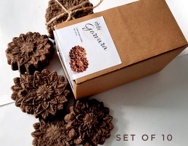 A53: Eco Accessories :Gorvara - cow dung cake - set of 10
