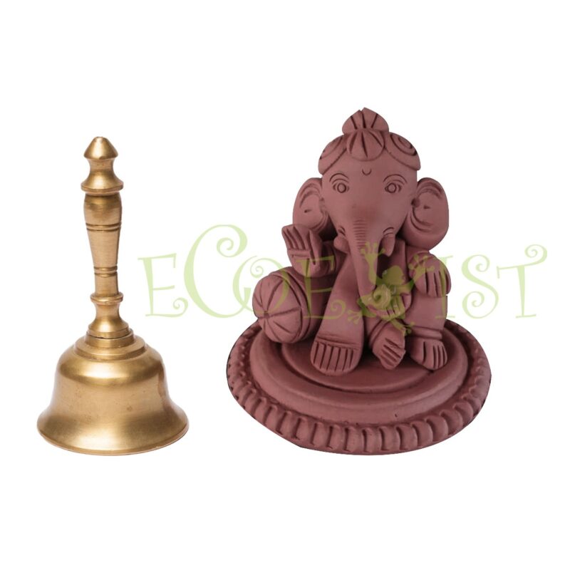 G|MN|A|2.5:Miniature Eco Ganesh Idol - Aaraam - 2.5"