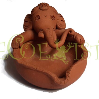 2023:Eco accessories :Terracotta Diya Ganesh