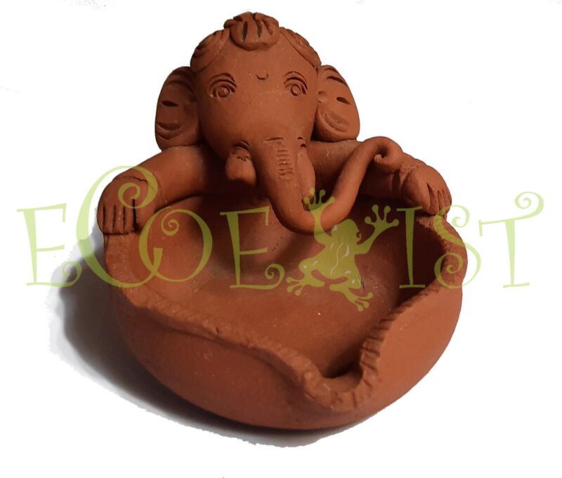 2023:Eco accessories :Terracotta Diya Ganesh