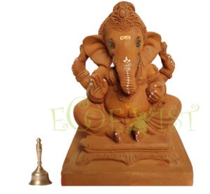 GLM10:Eco Ganesh Idol: Laal Maati -8"