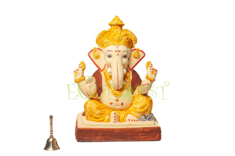 G|CL|AGM|12.: Eco Clay Ganesh Idol: Adi Ganesh Madhyam 12.5" - Image 2