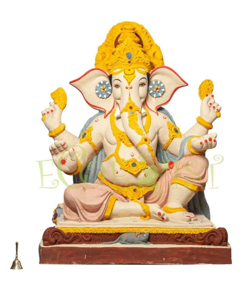 G|PM|MP|33: Eco PaperMache Ganesh Idol: Madhuradhipati 33"