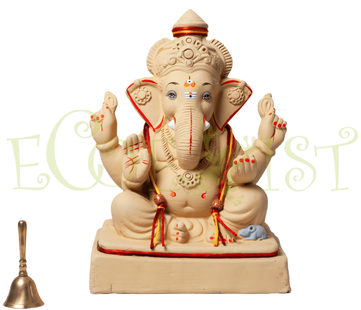 G|RC|AGM|12: Eco Renewed Clay Ganesh Idol: Punaravartan Adi Ganesh - 12"