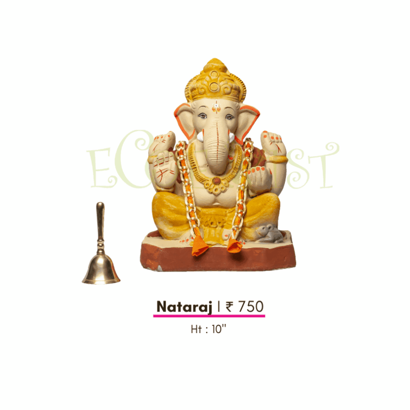 G|RC|Na|10: Eco Renewed Clay Ganesh Idol: Punaravartan Nataraj - 10"